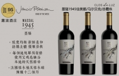 墨騷1945佳美娜 赤霞珠馬 爾貝克干紅葡萄酒智利
